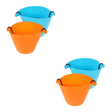 4Pièces Seaux Silicone Pliables Colorés Enfants