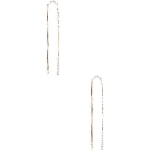 2Pcs Shoulder Bag Extender Chain Gold Metal Stylish Replacement Straps