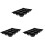 3Pcs Supermarket Black Plastic Fruit Display Holder with Compartments 1