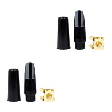 2Sets Hochwertiges Alto Sax Kit Schwarz Mit Und Saxophon Kappe