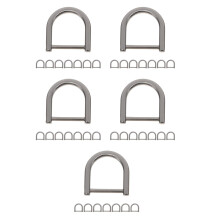 40Pcs Zinc Alloy Black D Rings Secure Buckle for Bags and Keychains