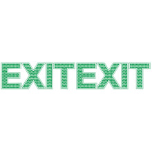 2Stk Exit Sticker Grün Luminous Sicherheitszeichen Wand