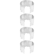 4Sets Tragbarer Camping Herd Windschutz Winddichte Alulegierung Silber