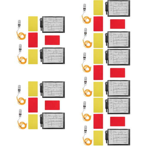 5Sets -Schiedsrichterkarten Set PVC Gelb-Rot Karten