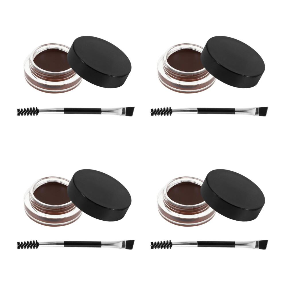 Artibetter Dark/Brown/Cream 4Pcs Waterproof Eyebrow Gel Skinfriendly Brow Styling