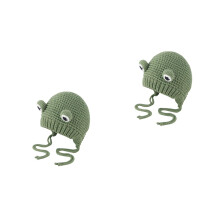 2Pièces Chapeau Bébé En Vert Hiver Confortable
