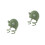 2Pièces Chapeau Bébé En Vert Hiver Confortable 1