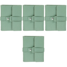 4Pcs PU Travel Jewelry Storage Bag Foldable Organizer Green
