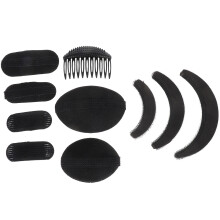 2Sets Durable Black Hair Styling Sponge Accessories for Volume Boost
