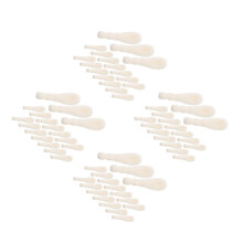 200Pièces Pinceaux Beige Doux Tête Flocage Cosmétique Recharge