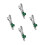 4Pièces Clip Cravate Décor Métal Trèfle Chance Accessoires 1