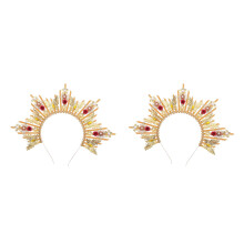 2Pcs Multi Color Bridal Wedding Tiaras Lightweight Elegant Headpieces