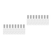 16Pièces Bouteilles Verre Rechargeables Argentées Voyage Spray