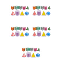 45Pièces Ensemble Formes 3D Transparentes Jouets Educatifs Pour Enfants