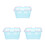 3Pcs Small Sky-Blue Plastic Baskets with Handle for Home & Picnic Use 1
