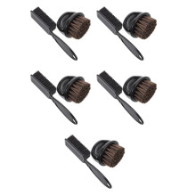 5Sets Black Plastic Beard Styling Brush Kit with Neck Duster for Men