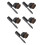 5Sets Black Plastic Beard Styling Brush Kit with Neck Duster for Men 1