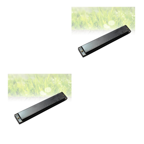 2Pcs Hole Harmonica Plastic Instrument for Kids Musical Learning Gift