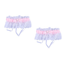 2Pièces Jarretières Femme Rose Ornement