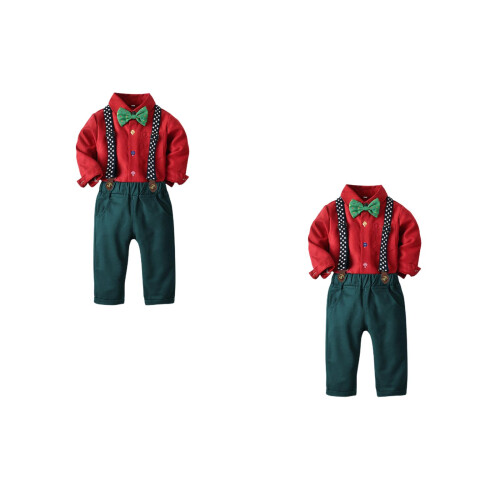 2Ensembles Costume Fête Rouge Chemise