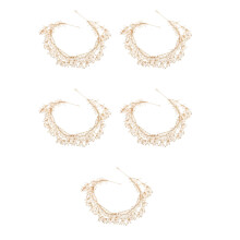 5Pièces Chaînes Perles Faux Accessoires Tête Vintage