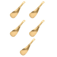 5Pcs Golden Stainless Steel Serving Spoon Large Capacity Rice Scooper