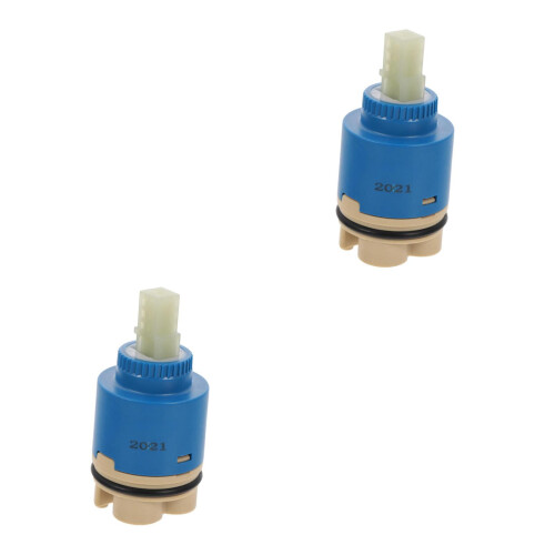 2Pcs Blue Faucet Valves Ceramic Disc for Kitchen Bathroom