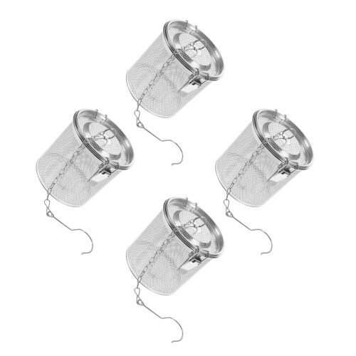 4Pcs Stainless Steel Kitchen Strainer Hamper with Hanging Hook