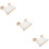 3Pcs Wall Mounted Cat Hammock Bed Durable Wood Soft Fabric Assorted 1