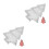 2Pcs Christmas Tree Shaped Grey Fruit and Nut Serving Tray 1