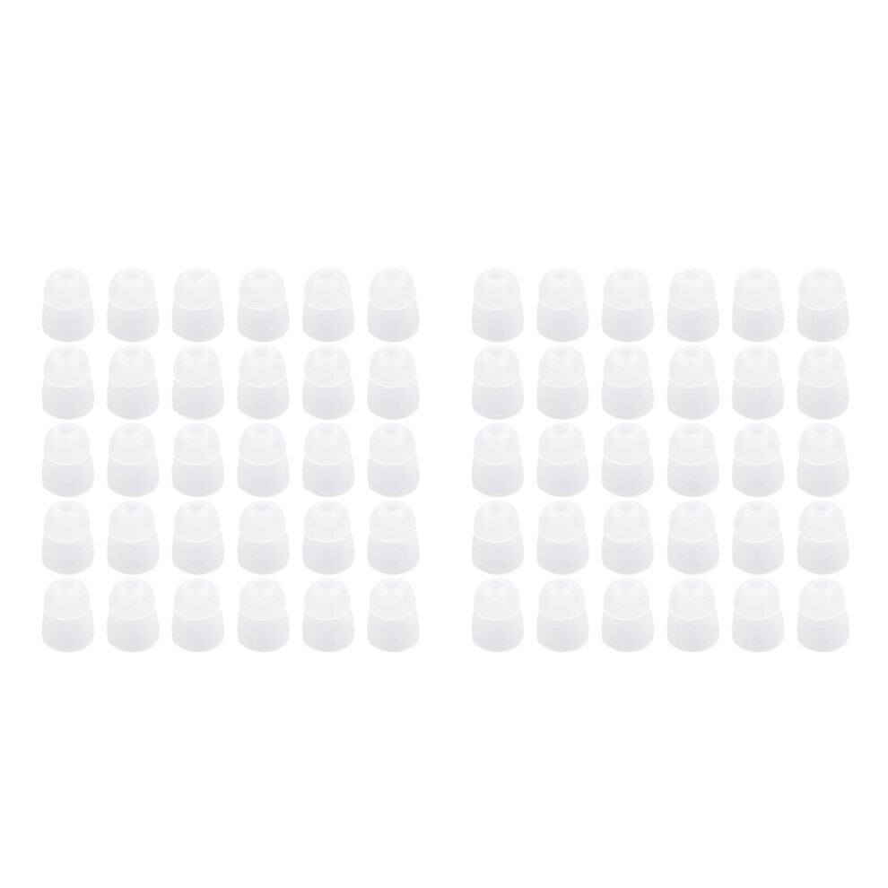 100Pcs Replacement Earphone Caps Soft Silicone Wireless Earbuds White 3703116078525