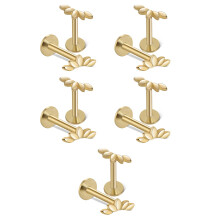 10Pièces Boucles Piercing Conque Cartilage Dorées Bijou Plat Femme