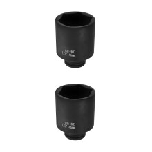 2Pièces Douilles 1/2 Impact 50Mm En Acier 45# Pour Réparation Auto