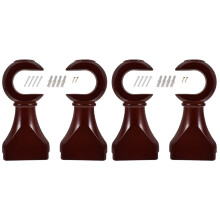 4 Pcs Wood Curtain Rod Bracket Support Rack