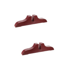 2Pcs Wooden Divider Stand Coffee Color Room Divider Base