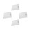 4Pcs Silver Kitchen Range Hood Filters Aluminum ABS Grease Filter Set 1