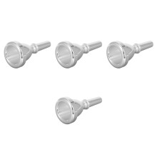 4Pièces Embouchure Métal Argentée Bass Compatible Tuba Et Trompette