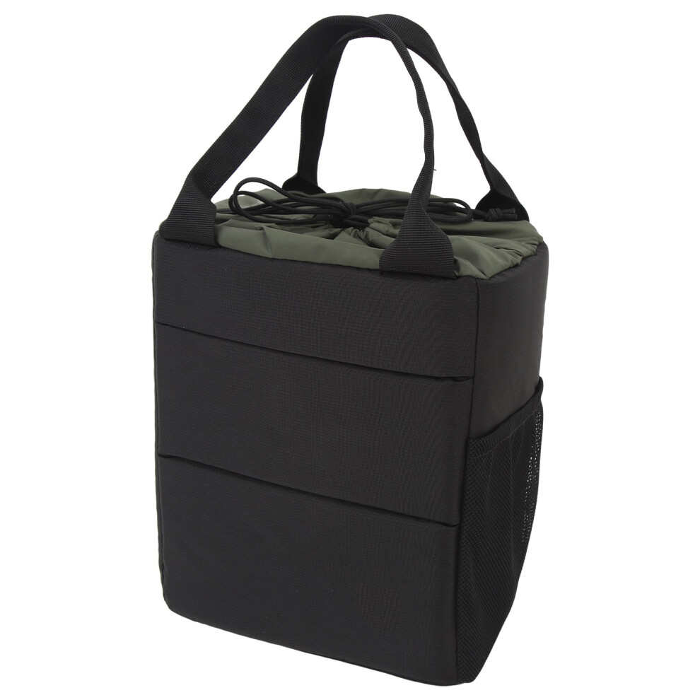 Padded Shockproof Camera Insert Bag For Dslr/Mirrorless, 2 Lens, 241119Cm, Black/Green 7901386909846