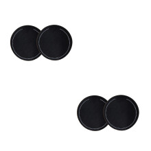 4Pièces Autocollants Protection Batterie Percussion Noir Résistants