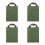 4Pcs Olive Green Yoga Sandbag Set Durable Canvas Handle for Training 8