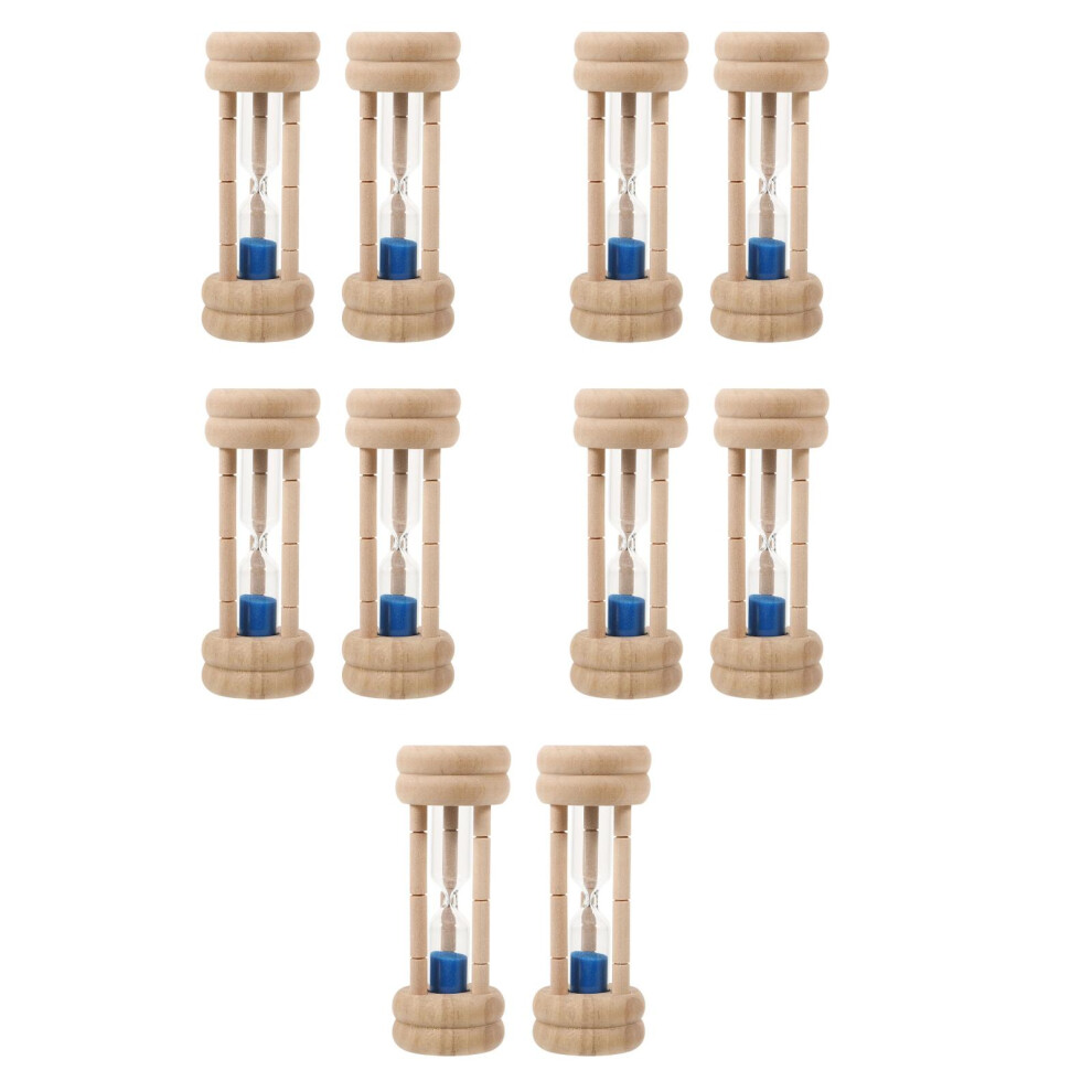 Vaguelly 10Pcs Accurate Minute Timer Glass Sand Timer Kids Toothbrush