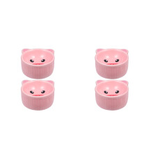 4Pièces Bols Rose Pour Hamster En Céramique Résistante Élégante