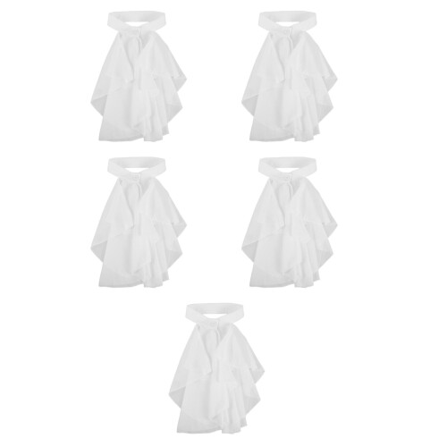 5Pcs Soft Chiffon Fake Collar Medieval Style Decorative Suit Accessory