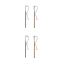 4Pièces -Chèques Argenté Clips Ressort Protection Cartes