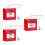 3Pièces Bouton Déclencheur Incendie Rouge Plastic 1