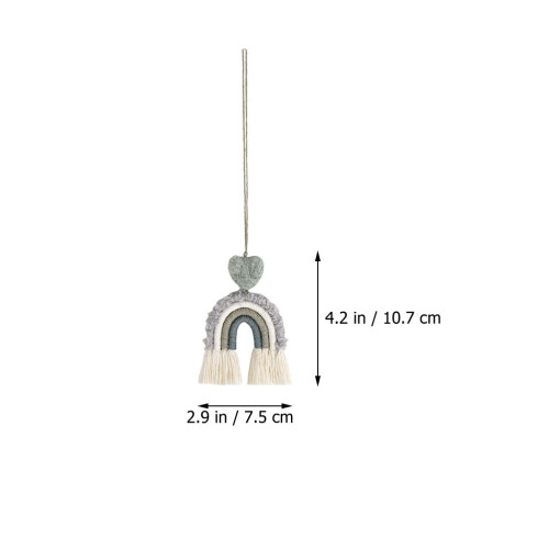 12Stk Makramee Wand Anhänger Baumwolle Hängeornament 1