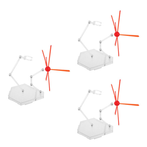 3Ensembles Socle Rouge Pour Modèles Et Figurines Effet Spécial