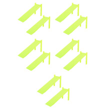 10Pièces Pentes Plastiques Vert Clair Matériel Enseignement Mécanique