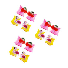 12Pièces Brassards Gonflables Flamingo Enfants Anneaux Nage Colorés