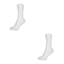 2Pcs White Plastic Female Foot Mannequin Sock Display Stand for Home